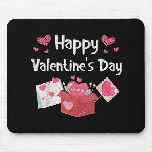 Happy Valentines Day Be meine Niedlichen Herzen Mousepad (Vorne)