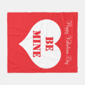 Happy Valentine's Day Be Mine Boyfriend Girlfriend Fleecedecke (Vorderseite (Horizontal))