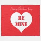 Happy Valentine's Day Be Mine Boyfriend Girlfriend Fleecedecke (Vorderseite (Horizontal))