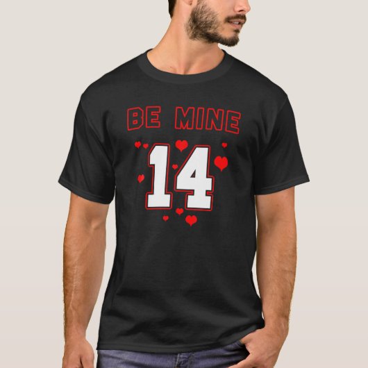 Happy Valentines Day Be Mine Herz Niedlichen Vinta T-Shirt (Vorderseite)