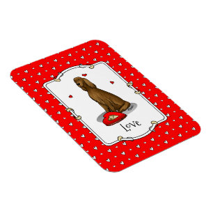 Happy Valentine's Day Be Mine Irish Setter (rot 1) Magnet
