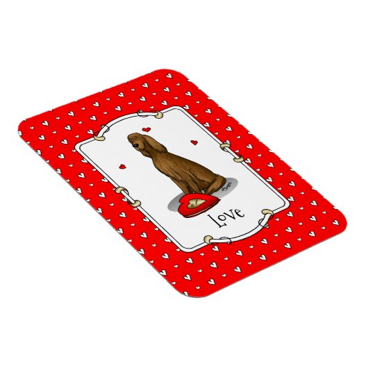 Happy Valentine's Day Be Mine Irish Setter (rot 1) Magnet (Rechte Seite)