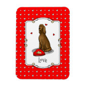 Happy Valentine's Day Be Mine Irish Setter (rot 1) Magnet (Vertikal)
