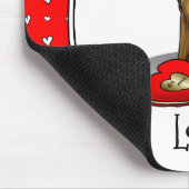Happy Valentine's Day Be Mine Irish Setter (rot 1) Mousepad (Ecke)