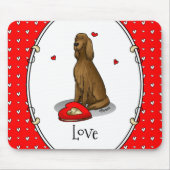 Happy Valentine's Day Be Mine Irish Setter (rot 1) Mousepad (Vorne)