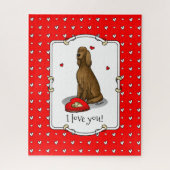 Happy Valentine's Day Be Mine Irish Setter (rot 1) Puzzle (Vertikal)