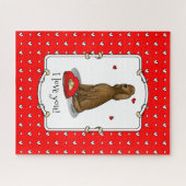 Happy Valentine's Day Be Mine Irish Setter (rot 1) Puzzle (Horizontal)
