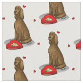 Happy Valentine's Day Be Mine Irish Setter (rot 1) Stoff (Nahaufnahme)