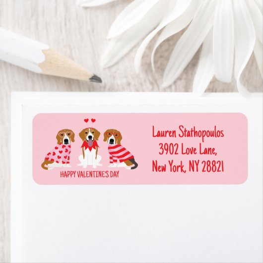 Happy Valentines Day Beagle Hunde (Insitu)