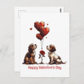 Happy Valentines Day Beagle Hunde Postkarte (Vorne/Hinten)