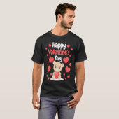 Happy Valentine's Day Bear Hearts Love Heart Coupl T-Shirt (Vorne ganz)