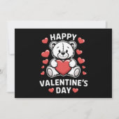 Happy Valentine's Day Bear Vday Einladung (Vorderseite)