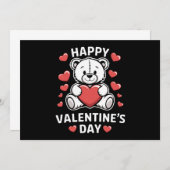Happy Valentine's Day Bear Vday Einladung (Vorne/Hinten)