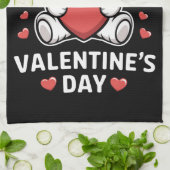 Happy Valentine's Day Bear Vday Geschirrtuch (Gefaltet)