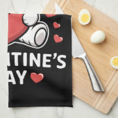 Happy Valentine's Day Bear Vday Geschirrtuch (Viertel Falte)
