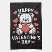 Happy Valentine's Day Bear Vday Geschirrtuch (Vertikal)
