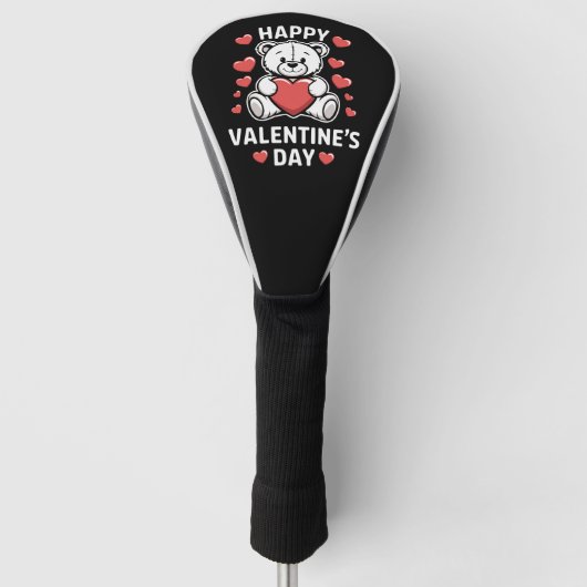 Happy Valentine's Day Bear Vday Golf Headcover (Vorderseite)