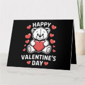 Happy Valentine's Day Bear Vday Karte (Vorderseite)