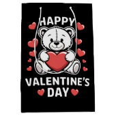 Happy Valentine's Day Bear Vday Mittlere Geschenktüte (Vorderseite)