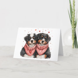 Happy Valentines Day Berner Hunde Feiertagskarte