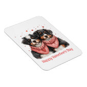 Happy Valentines Day Berner Hunde Magnet (Rechte Seite)