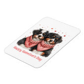 Happy Valentines Day Berner Hunde Magnet (Linke Seite)