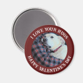 Happy Valentine's Day Best Daddy Niedlich Hund Fot Magnet (Vorderseite/Rückseite)