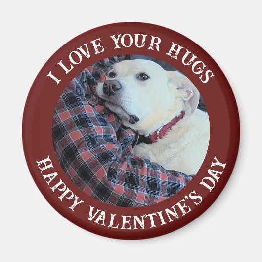 Happy Valentine's Day Best Daddy Niedlich Hund Fot Magnet (Vorne)