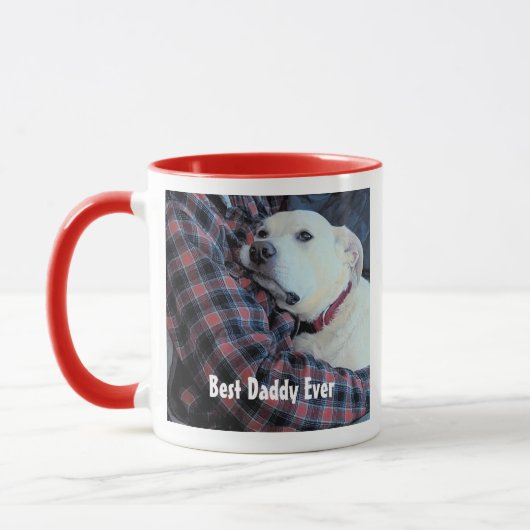 Happy Valentine's Day Best Daddy Niedlich Hund Fot Tasse (Links)