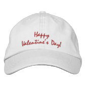 Happy Valentine's Day Bestickte Baseballkappe (Vorderseite)