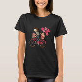 Happy Valentines Day Bicycle Lovely Relationship F T-Shirt (Vorderseite)