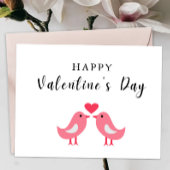 Happy Valentine's Day Bird Couple Card Dankeskarte