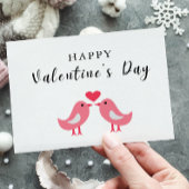 Happy Valentine's Day Bird Couple Card Dankeskarte