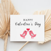 Happy Valentine's Day Bird Couple Card Dankeskarte