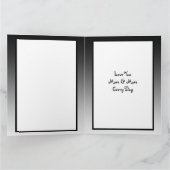 Happy Valentine's Day Black Ombre Fotokarte Karte (Innenseite)
