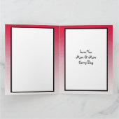 Happy Valentine's Day Black Ombre Fotokarte Karte (Innenseite)