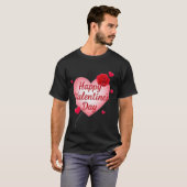 Happy Valentine's Day Black T-Shirt (Vorne ganz)