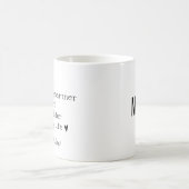 Happy Valentine's Day Black & White Heart Husband Kaffeetasse (Mittel)