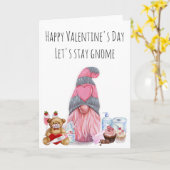 Happy Valentine's Day Bleibe Gnome Covid Karte (Gelbe Blume)