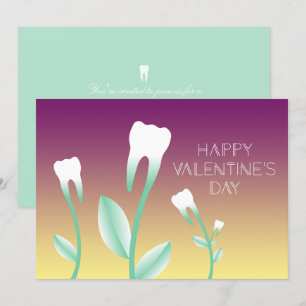 HAPPY VALENTINES DAY blühende Zähne Einladung