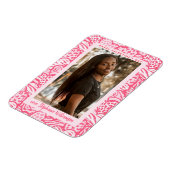 Happy Valentines Day Blush Pink Jungle Heart Foto Magnet (Linke Seite)