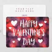 Happy Valentines Day Bokee Einladung (Vorne/Hinten)