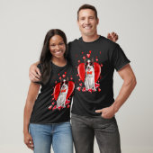 Happy Valentines Day Border Collie Dog T-Shirt (Unisex)