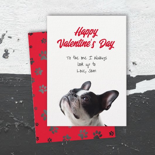 Happy Valentine's Day Boston Terrier Card Karte
