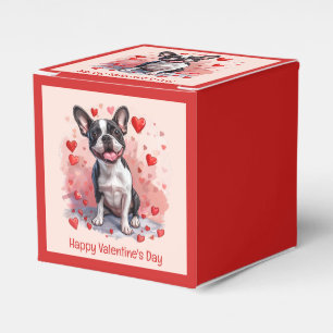 Happy Valentines Day Boston Terrier Dog Geschenkschachtel