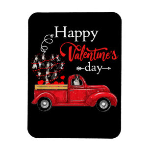Happy Valentine's Day Boston Terrier Dog Magnet