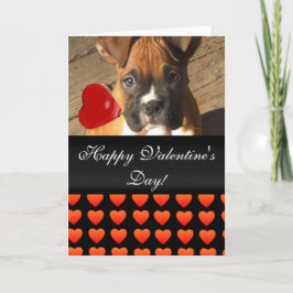 Happy Valentine's Day Boxer Hundeherzen Karte