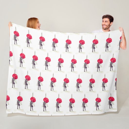 Happy Valentine's Day Boyfriend Girlfriend Modern Fleecedecke (Beispiel)