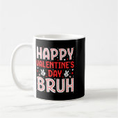 Happy Valentines Day Bruh Heart Love Valentine Boy Kaffeetasse (Links)