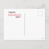 Happy Valentine's Day Bunnies Holiday Postkarte (Rückseite)